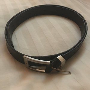 Tie Rack Leather Belt Made in The UK Silver Buckle Sz 38-42
